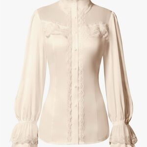 Elegant Cream Lace Blouse